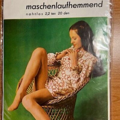 NEW VTG ESDA GERMAN WOMEN DEDERON SEAMLESS SHEER THIGH HIGH STOCKING, SIZE6/7 US